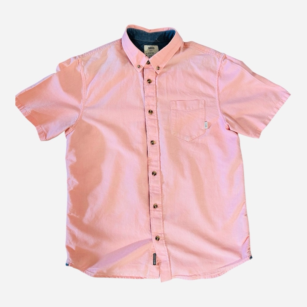 Vans Men's Pink Short Sleeve Shirt